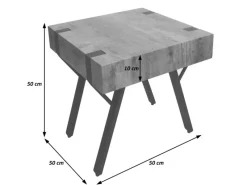MCW Beistelltisch L54 Marmor-Optik Grau