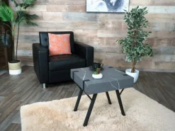 MCW Beistelltisch L54 Marmor-Optik Grau