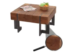 New MCW Couchtisch A15 70x70cm Braun