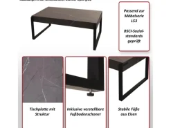 MCW Couchtisch L53 Dunkle Wildeiche