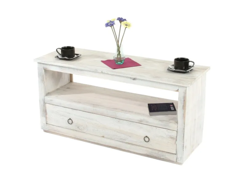 MCW Couchtisch Shabby--Look Weiß