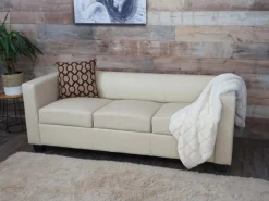 MCW 3er Sofa Lille Kunstleder Creme
