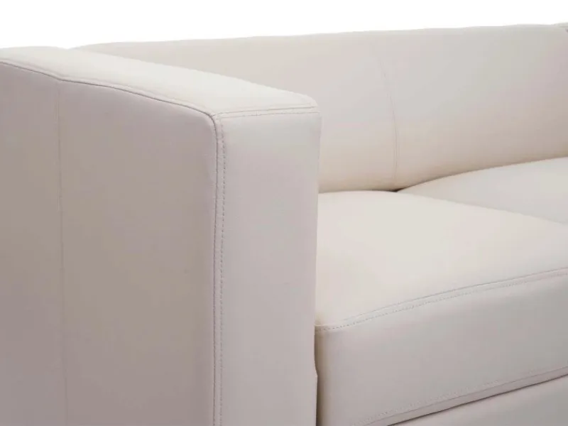 Sale MCW 2er Sofa Lille Leder Creme Cremeweiß