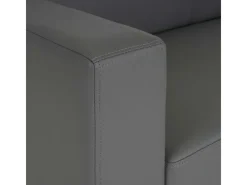 Outlet MCW 2er Sofa Moncalieri Kunstleder Dunkelgrau