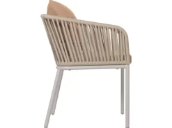 MCW 2er-Set Gartenstuhl N41 Kissen Taupe