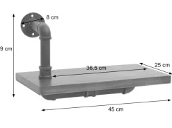 MCW 2er-Set Wandregal N29 29x45x25cm