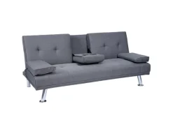 Hot MCW 3er-Sofa F60 Textil Dunkelgrau