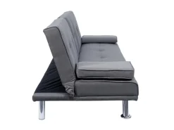 Hot MCW 3er-Sofa F60 Textil Dunkelgrau