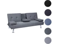 Hot MCW 3er-Sofa F60 Textil Dunkelgrau