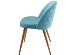 Clearance MCW Esszimmerstuhl D53 2er-Set Samt Türkis