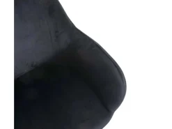 Best MCW Esszimmerstuhl F18 6er-Set Samt Goldene Beine Schwarz