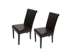 Clearance MCW Esszimmerstuhl Lecce II 2er-Set Dunkle Beine Braun