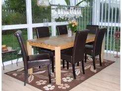 Clearance MCW Esszimmerstuhl Lecce II 2er-Set Dunkle Beine Braun