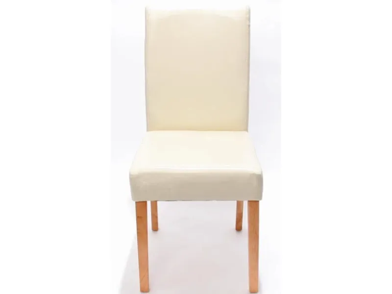 MCW Esszimmerstuhl Littau 2er-Set Leder Helle Beine