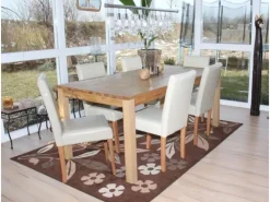 MCW Esszimmerstuhl Littau 2er-Set Leder Helle Beine