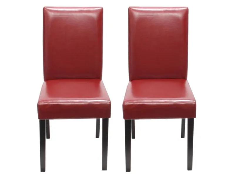 MCW Esszimmerstuhl Littau 2er-Set Leder Dunkle Beine