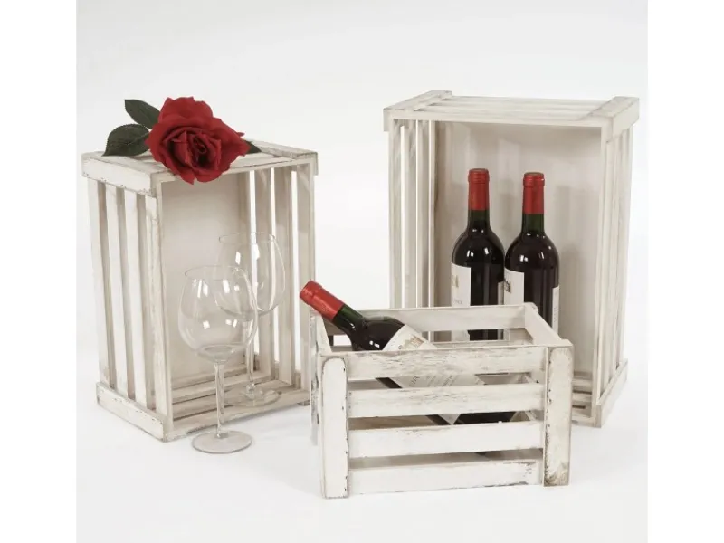 Sale MCW Holzkiste C56 3er-Set Shabby Weiß