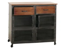 MCW Kommode N28 Schwarz Braun