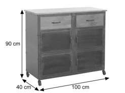 MCW Kommode N28 Schwarz Braun