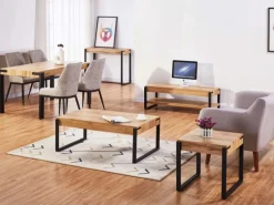 Hot MCW Konsolentisch L53 Marmor-Optik Grau 80x100x54cm Marmor Grau