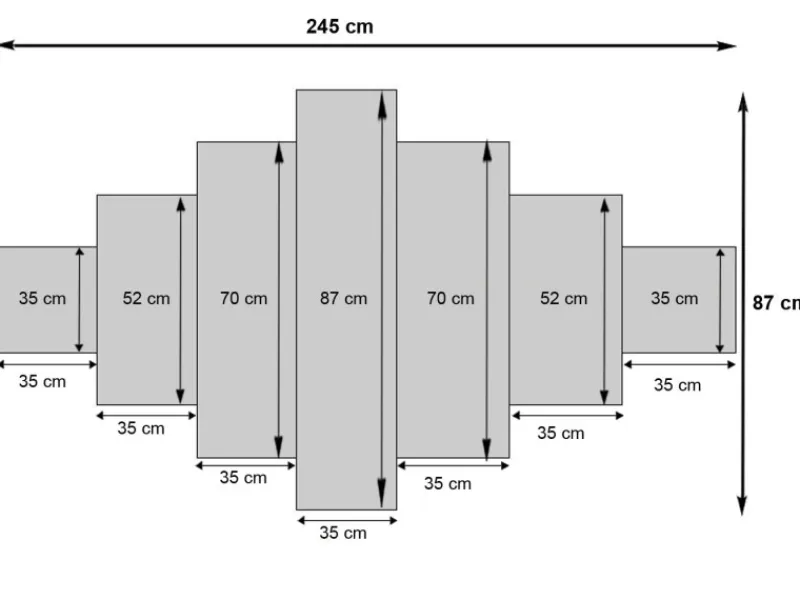 MCW Leinwandbild H375 XL Pfau 7-tlg.