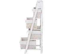 MCW Leiterregal Franca Shabby-Look 4 Körbe