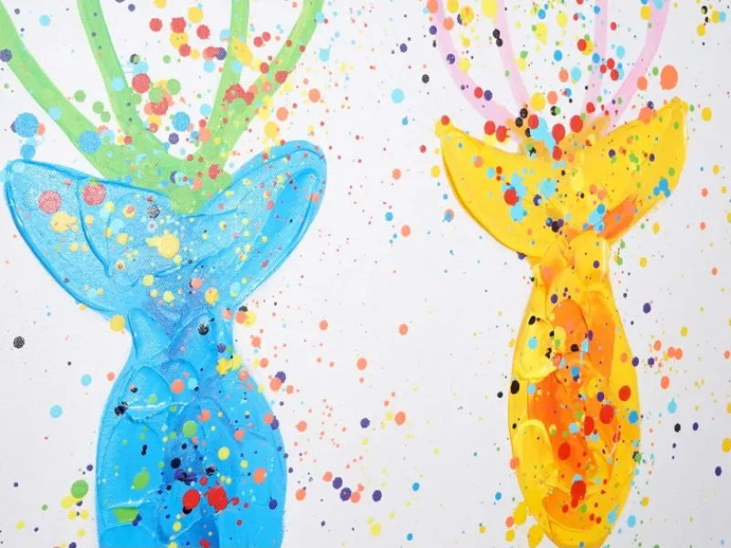 MCW Ölgemälde Hirsche II Handgemalt