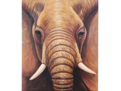 MCW Ölgemälde Nahaufnahme Elefant Handgemalt