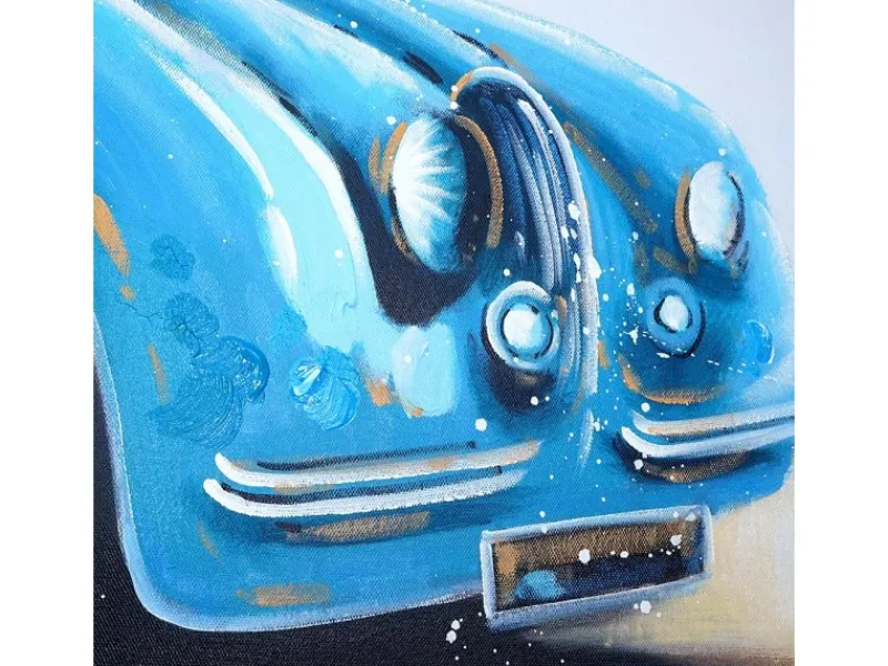 MCW Ölgemälde Oldtimer Handgemalt