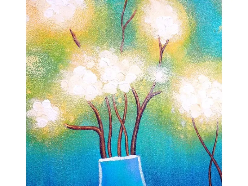 MCW Ölgemälde Vasen Handgemalt