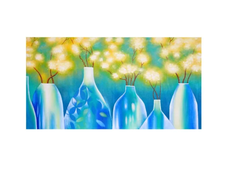 MCW Ölgemälde Vasen Handgemalt