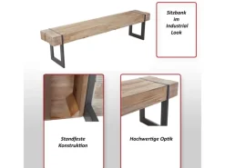 New MCW Möbel/Bänke/Sitzbänke farben 180cm Natur