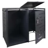 Outlet MCW Mülltonnenverkleidung E83-B Anthrazit Stahl 117x132x82cm