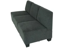 Hot MCW Modular 3-Sitzer Sofa Couch Moncalieri -Grau ohne Armlehnen Anthrazit