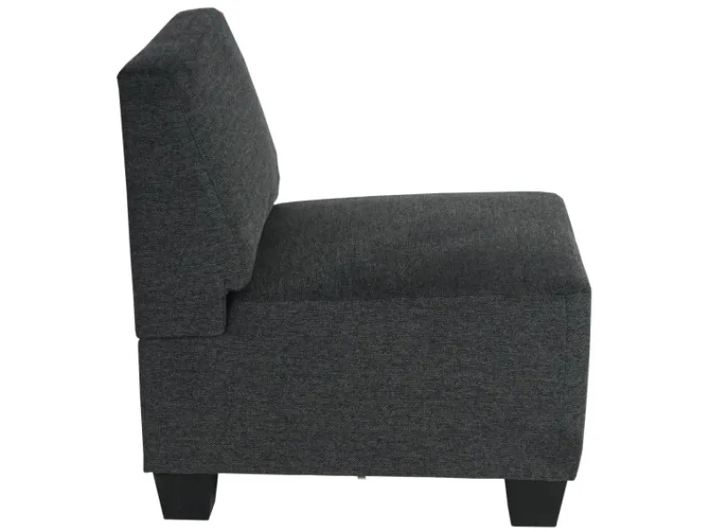 Hot MCW Modular 3-Sitzer Sofa Couch Moncalieri -Grau ohne Armlehnen Anthrazit