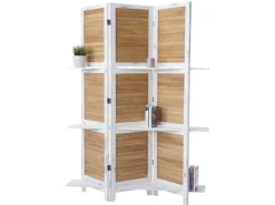 MCW Paravent Aberdeen mit Regalböden