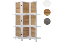 MCW Paravent Aberdeen mit Regalböden