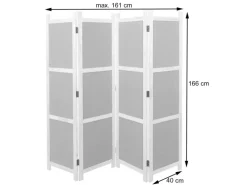 MCW Paravent G52 Braun 4 Panele 166x160cm