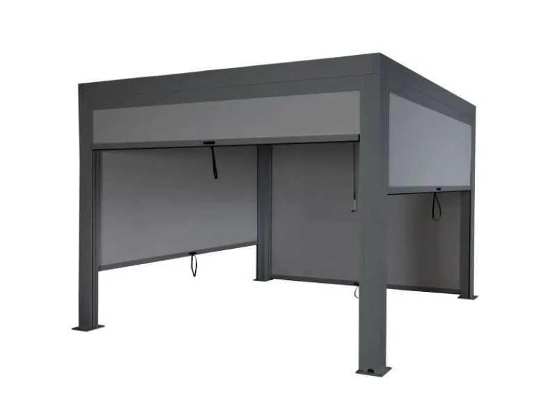 MCW Pergola L46 mit Seitenwand 3x3m