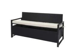 MCW Poly-Rattan 3er Sitzbank F39 Kissen Creme
