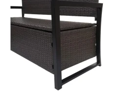 Outlet MCW Poly-Rattan 3er Sitzbank F39 Kissen Grau