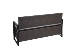 Outlet MCW Poly-Rattan 3er Sitzbank F39 Kissen Grau