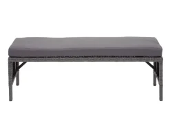 Online MCW Poly-Rattan Sitzbank G16 Kissen Dunkel Grau