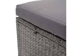 Online MCW Poly-Rattan Sitzbank G16 Kissen Dunkel Grau