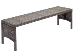 Online MCW Poly-Rattan Sitzbank G16 Kissen Dunkel Grau