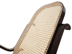 Outlet MCW Schaukelstuhl Gallarate Rattan Walnuss-Optik