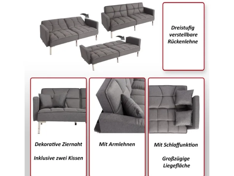 MCW Schlafsofa K65 Stoff/Textil