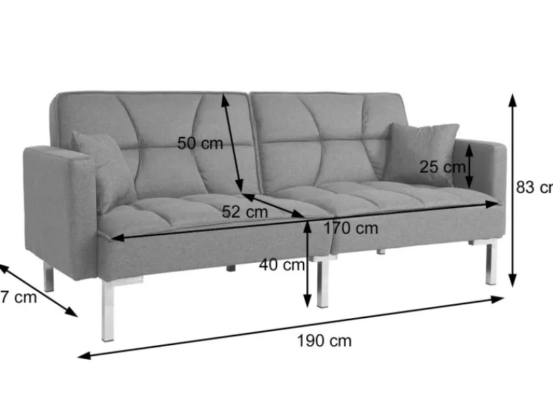 MCW Schlafsofa K65 Stoff/Textil