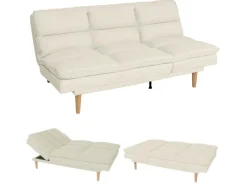 MCW Schlafsofa M79 Stoff/Textil Creme