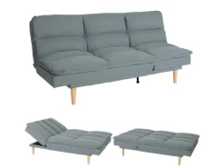 MCW Schlafsofa M79 Stoff/Textil Blau-Grau